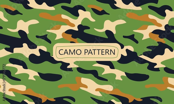 Fototapeta Camo Pattern Background – Military Camouflage Seamless Texture