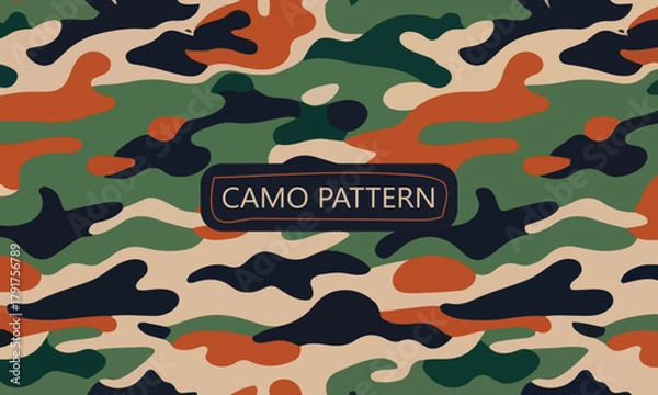 Fototapeta Camo Pattern Background – Military Camouflage Seamless Texture