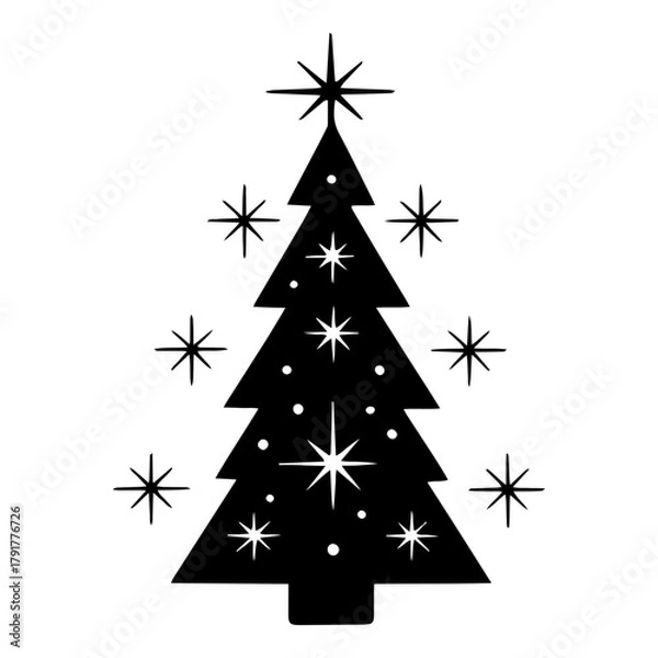 Fototapeta Simple Christmas Tree Vector