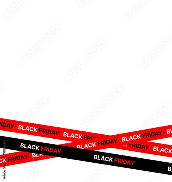 Obraz warning tape . crime tape . crime scene tape . police line vector . caution tape on black background. black Friday tape 