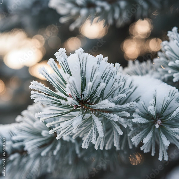 Obraz snow covered pine tree