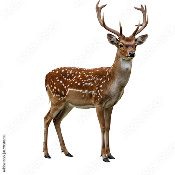 Obraz Realistic Animal on White Background