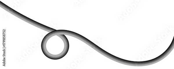 Fototapeta Beautiful abstract 3d style tube design concept illustration