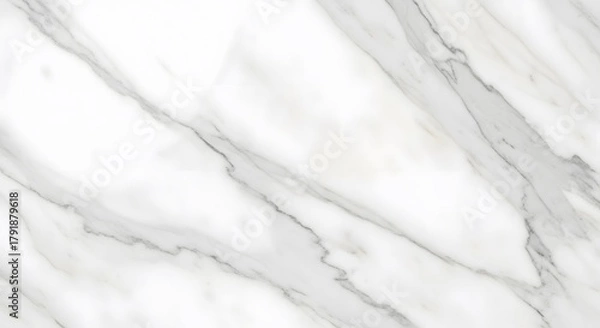 Fototapeta White Marble Stone Pattern Texture Background Calacatta Surface Elegant Interior Design Material Architecture Natural