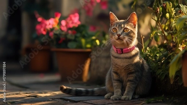 Fototapeta Cat outdoors