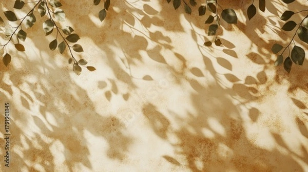 Fototapeta Vintage Leaf Shadows