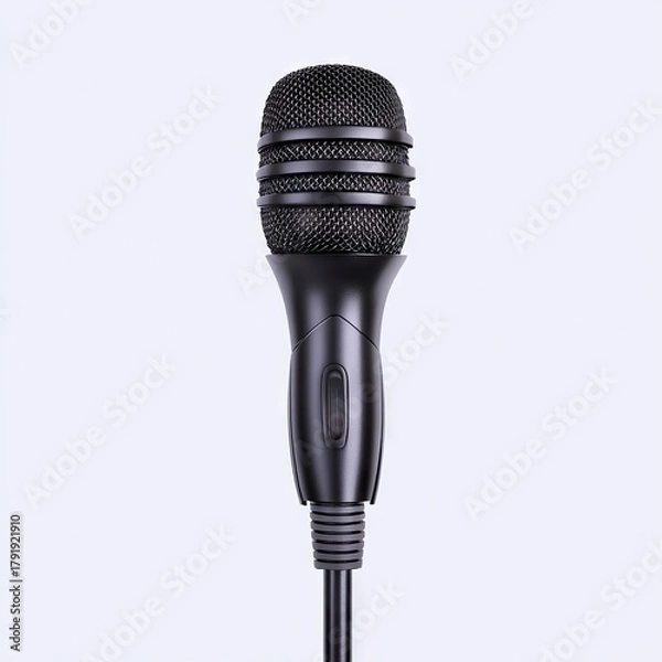 Fototapeta Photo of microphone Isolated on white background