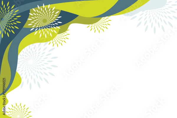 Obraz Abstract green wave background