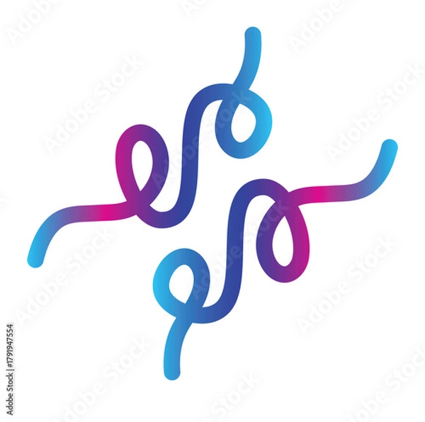 Obraz Abstract Gradient Shape on Transparent Background