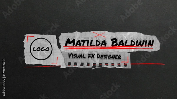 Fototapeta Paper Logo Lower Third 04