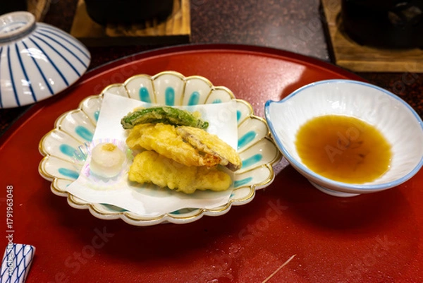 Obraz 鳥羽の温泉旅館の夕食禅