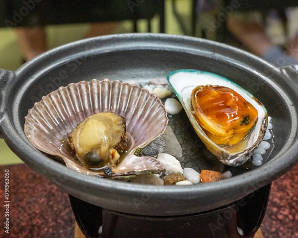 Obraz 鳥羽の温泉旅館の夕食禅