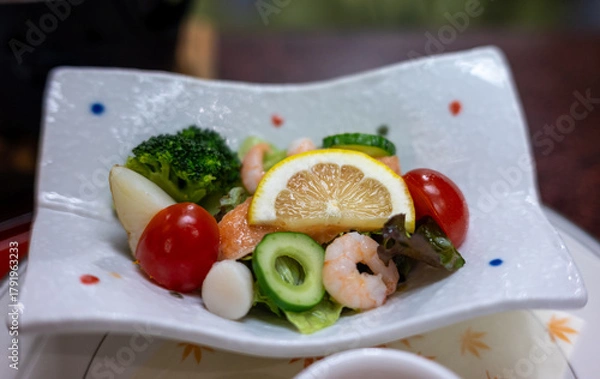 Obraz 鳥羽の温泉旅館の夕食禅