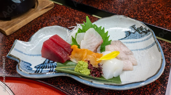 Obraz 鳥羽の温泉旅館の夕食禅