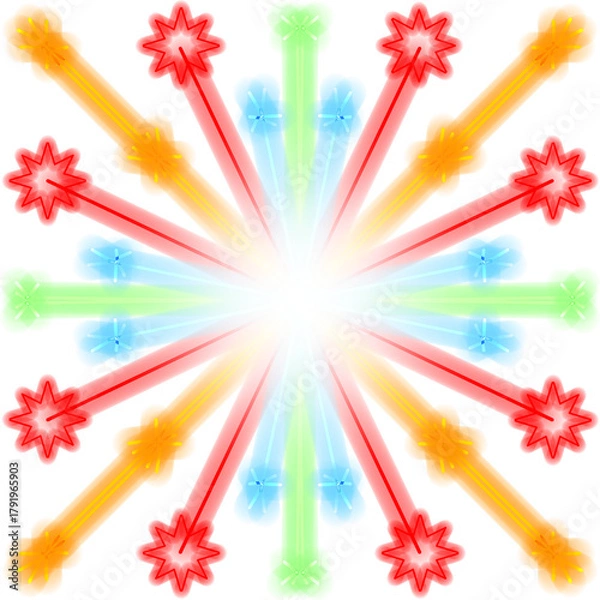 Obraz 밤하늘을 수놓는 화려한 불꽃놀이와 여름밤의 축제 분위기, 도시의 빛과 사람들의 환호가 어우러진 감성적인 순간, 여행지에서 느끼는 낭만과 추억이 담긴 여름 축제의 장면