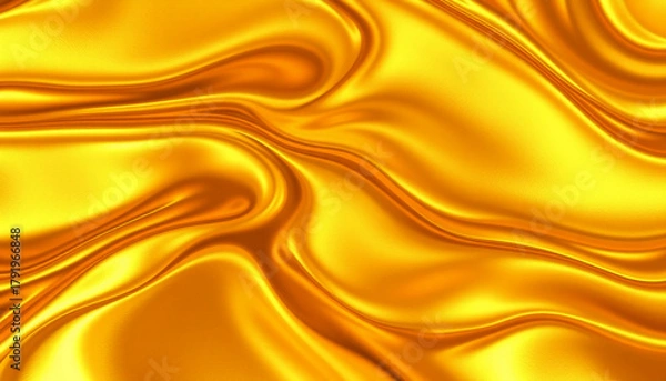 Fototapeta Luxurious metallic fluid background featuring gold and bronze reflective tones, ideal for branding and digital advertising.
