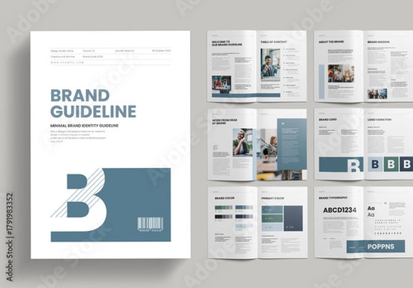 Fototapeta Brand Guidelines Template Design Layout