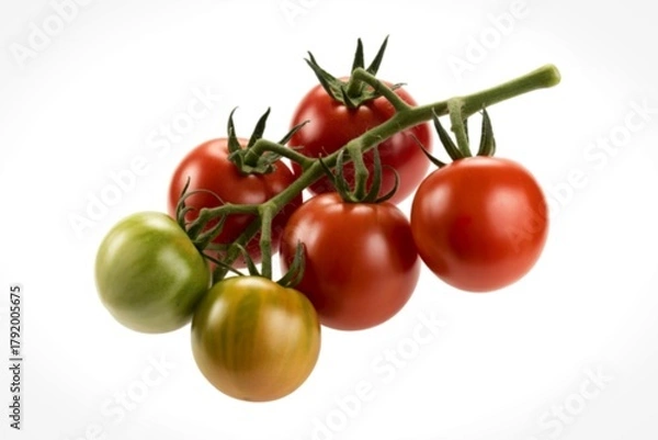 Fototapeta tomatoes on a green stem