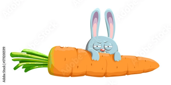 Fototapeta rabbit and carrots