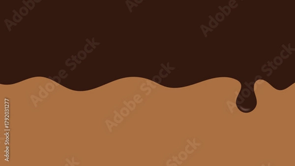 Obraz melted chocolate dripping