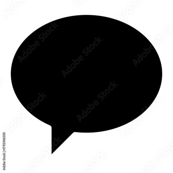 Fototapeta Speech bubble icon glyph style vector illustration