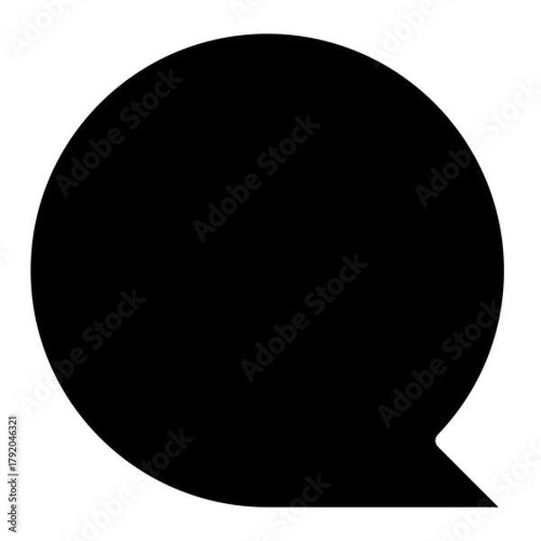 Fototapeta Speech bubble icon glyph style vector illustration