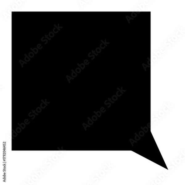Fototapeta Speech bubble icon glyph style vector illustration