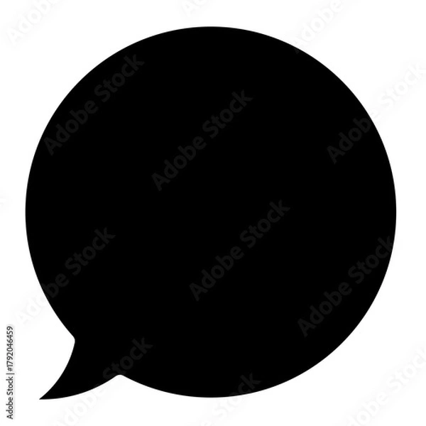 Fototapeta Speech bubble icon glyph style vector illustration