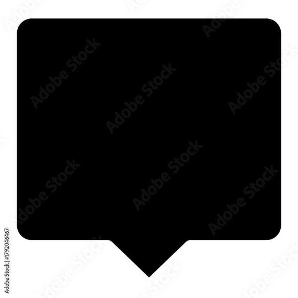 Fototapeta Speech bubble icon glyph style vector illustration