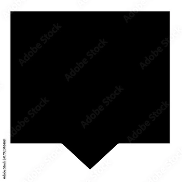 Fototapeta Speech bubble icon glyph style vector illustration