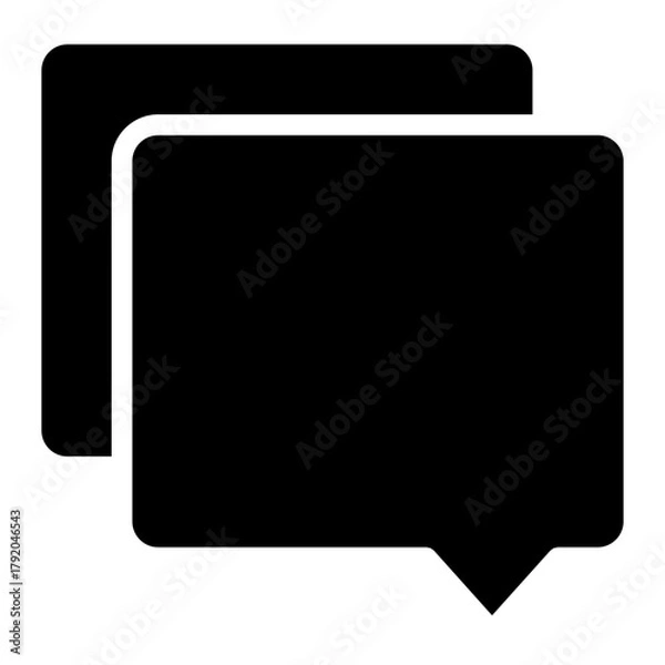 Fototapeta Speech bubble icon glyph style vector illustration