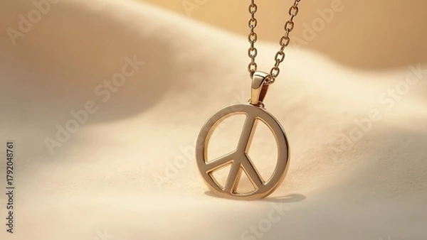 Fototapeta World Peace Day peace sign necklace