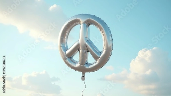 Fototapeta World Peace Day peace sign balloon