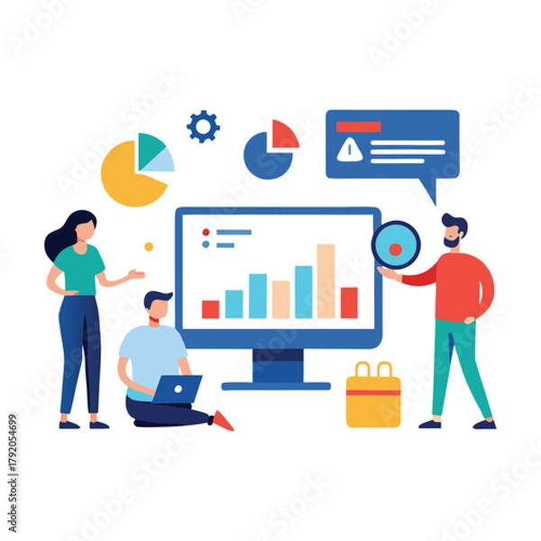 Fototapeta businessman working on laptop