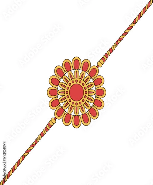 Fototapeta Vibrant traditional cultural pattern vector illustration featuring intricate geometric shapes and rich historical motifs