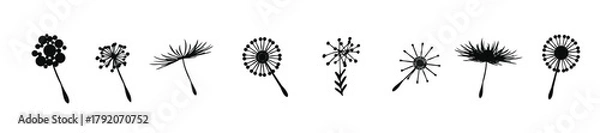 Fototapeta dandelion icons vector