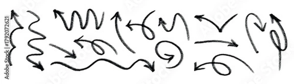 Fototapeta doodle emphasis arrow icon design quirky twist zigzag line 