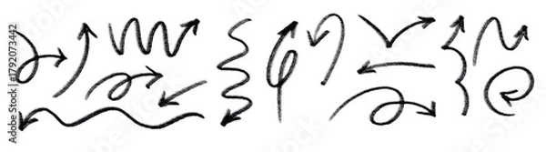 Fototapeta doodle emphasis arrow icon design quirky twist zigzag line