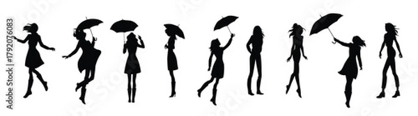 Obraz female silhouettes vector eps 