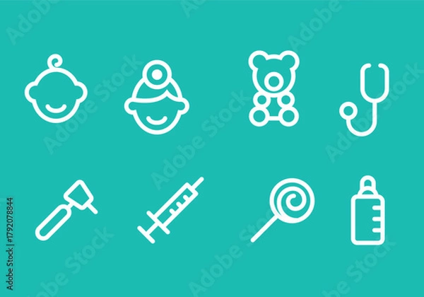 Fototapeta pediatrician icon vector