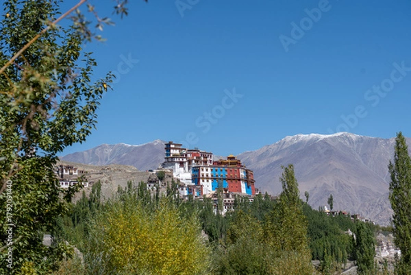 Fototapeta Matho, India - September 23, 2025: Exterior of Matho Monastery in Ladakh region
