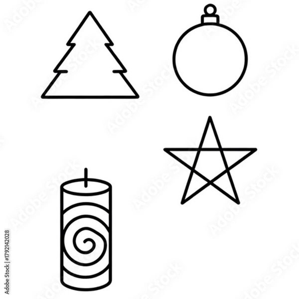 Obraz vector illustration of a christmas tree