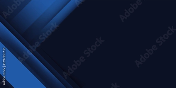 Fototapeta dark blue background with abstract square shape, dynamic and sport banner concept.