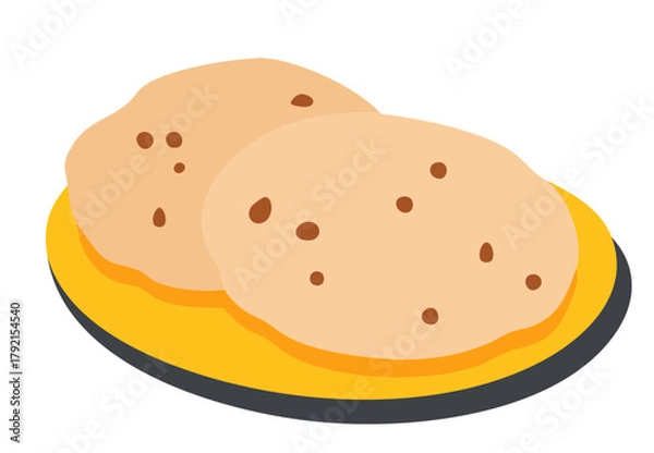 Obraz Indian Roti on Plate

