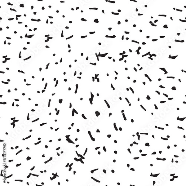 Obraz Abstract seamless pattern with hand-drawn black lines minimal geometric background