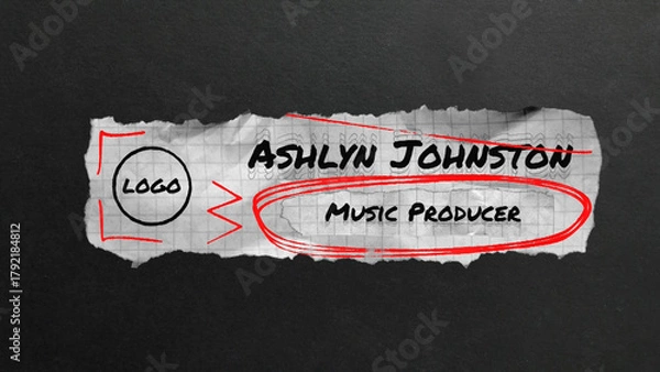 Fototapeta Paper Logo Lower Third 08