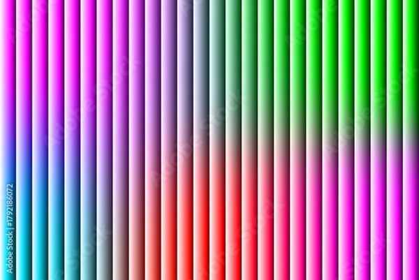 Fototapeta Vibrant vertical stripes exhibit a smooth gradient of rainbow colors creating a visually dynamic and modern abstract background pattern