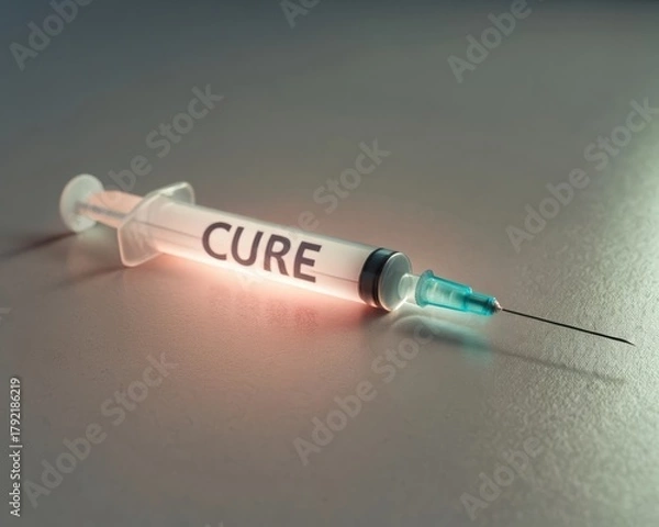 Obraz Serene Syringe with Glowing Cure Reflection