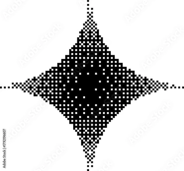 Obraz 8-bit abstract halftone pixel art vector graphic
