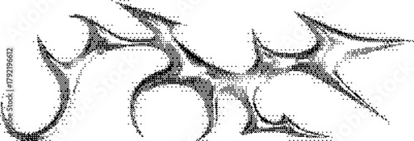 Fototapeta 8-bit abstract halftone pixel art vector graphic
